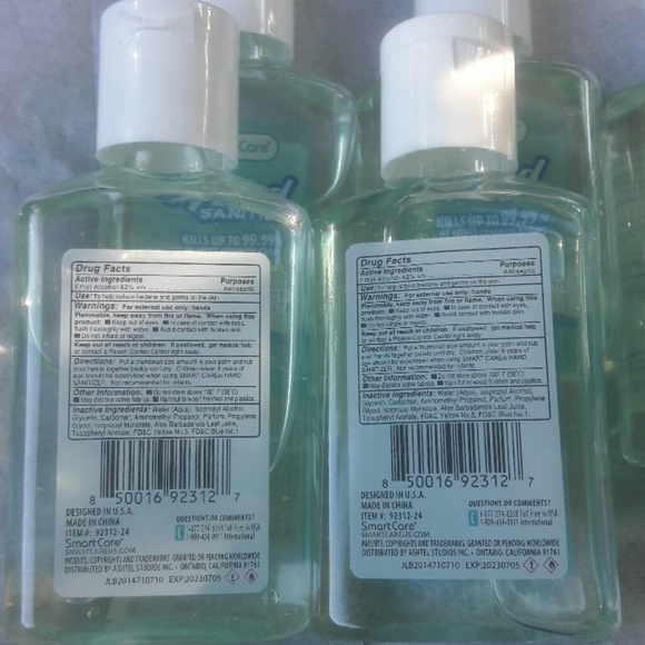 5, 2 FL OZ Bottles of Smart Care Hand Sanitizer - Picture 2 of 2